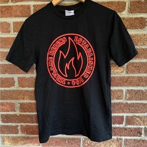 Burger King "The Flame Reigns" employee crew black t-shirt. small